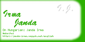 irma janda business card